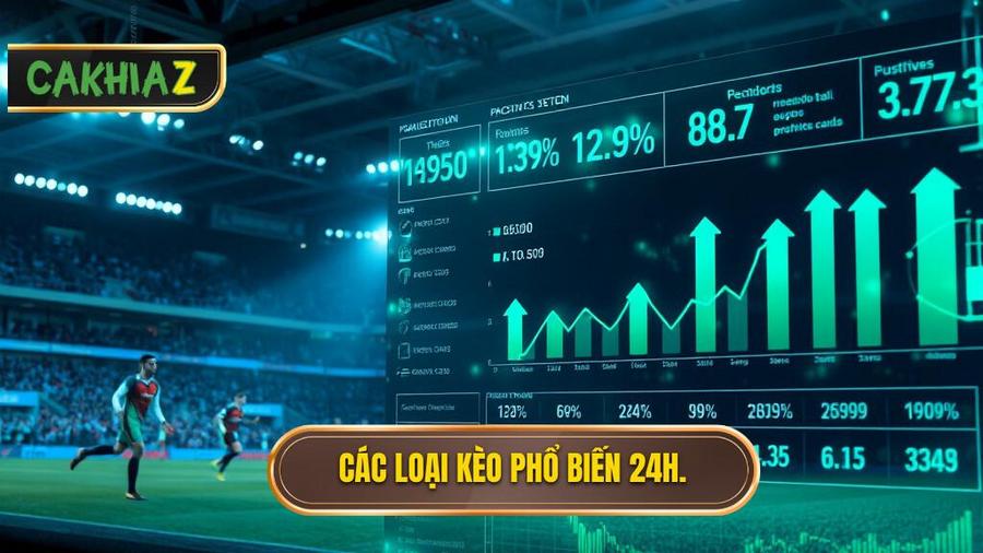 Các loại kèo phổ biến khi Cập nhật tỷ lệ kèo 24h